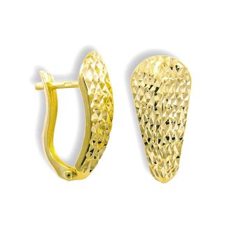 Atraktivní zlaté náušnice - diamantový brus