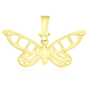 Minimalistický zlatý přívěsek Motýl