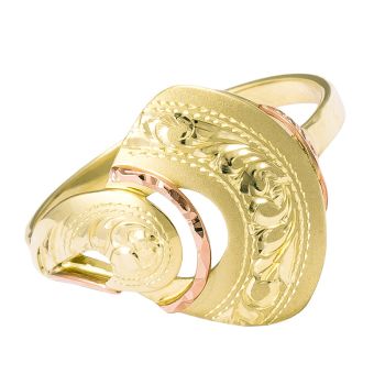 Dámský zlatý prsten s gravírem