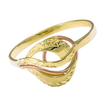 Dámský zlatý prsten model 381 - ručně porývaný