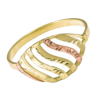 Dámský zlatý prsten s gravírem
