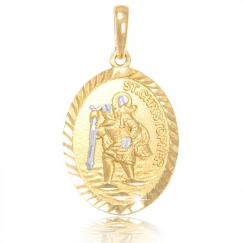Zlatý medailon Svatý Kryštof - patron řidičů a cestovatelů