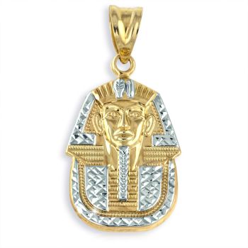 Zlatý přívěsek egyptský Faraon - žluto-bílé zlato