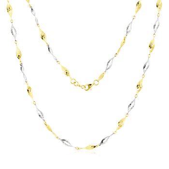 Zlatý článkový náhrdelník s diamantovým brusem
