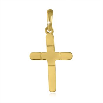 Oblý latinský zlatý křížek