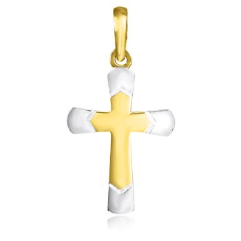 Zlatý křížek žluto-bílý