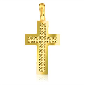 Třpytivý zlatý křížek