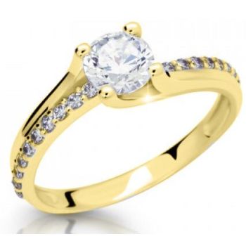 Zlatý zásnubní prsten se zirkony model Z6821-2531