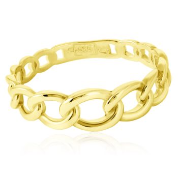 Elegantní stylový zlatý dámský prsten