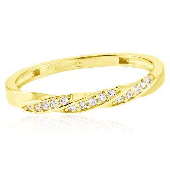 Zlatý prsten stylu Eternity