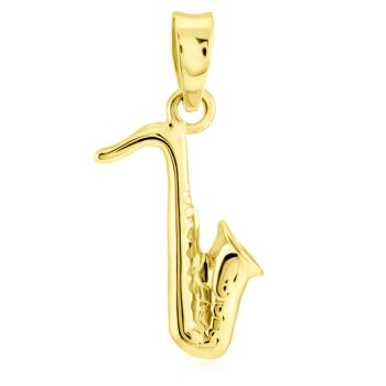 Zlatý přívěsek Saxofon