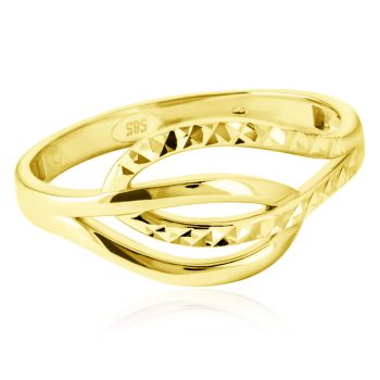 Zlatý prsten s diamantovým brusem