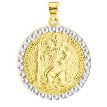 Zlatý medailon Svatý Kryštof - patron řidičů a cestovatelů
