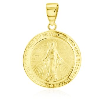 Zlatá zázračná medailka - přívěsek Madonka