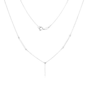 Minimalistický náhrdelník z bílého zlata