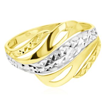 Elegantní zlatý prsten s diamantovým brusem