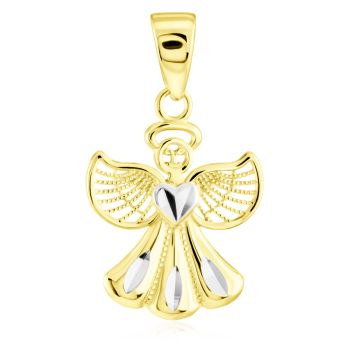 Zlatý přívěsek Anděl zdobený filigrány