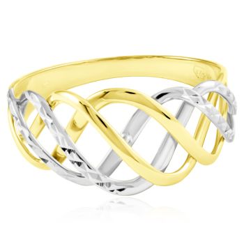 Dámský zlatý prsten s diamantovým brusem