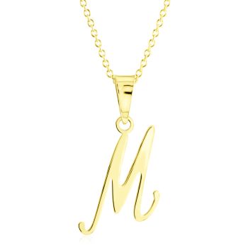 Zlatý řetízek s písmenem „M“ - velké, psací