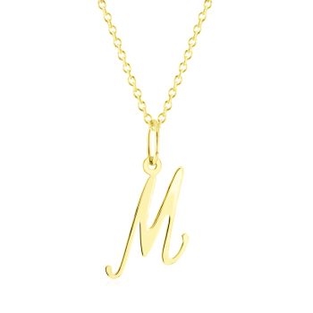 Zlatý řetízek s písmenem „M“ - malé, psací