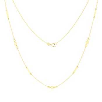 Minimalistický zlatý náhrdelník s přívěsky
