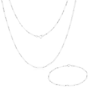 Souprava šperků z bílého zlata - náhrdelník a náramek