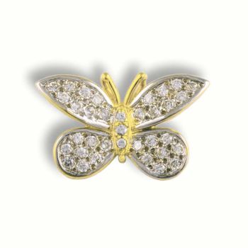 Luxusní Zlatý Motýlek - přívěšek se zirkony