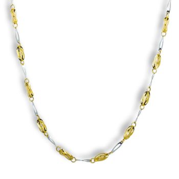 Zlatý náhrdelník - žlutý a bílý lesk